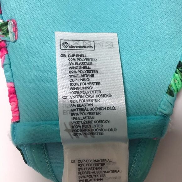 NEW! H&M Turquoise Floral Bandeau with Straps 4 - Picture 8 of 8